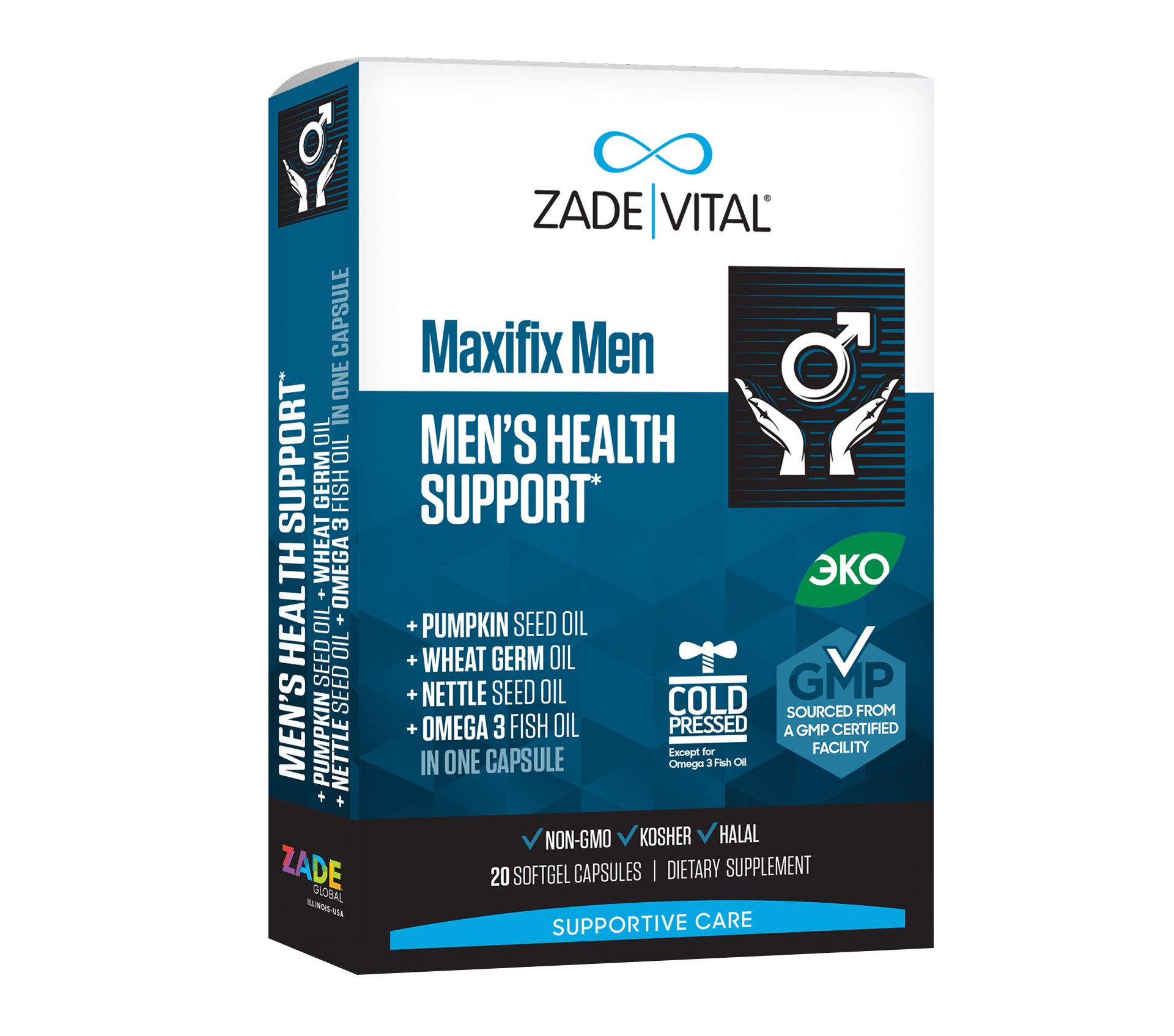 Maxifix для мужчин Zade Vital, 20 капсул