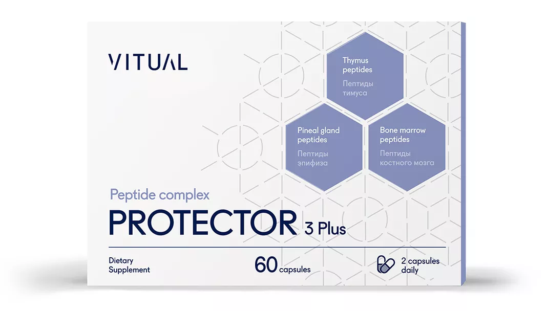 PROTECTOR 3 Plus купить в Москве | Цена 4900 руб на комплекс пептидов Хавинсона